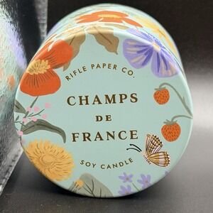 Rifle Paper Co. Champs de France Soy Candle Jar 3oz - New Tin Never Burned